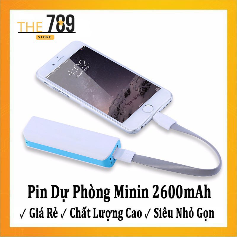Pin Dự Phòng Mini 2600mAh ✓ Giá Rẻ ✓ Chất Lượng Cao ✓ Siêu Nhỏ Gọn ✓ Dùng cho mọi loại máy