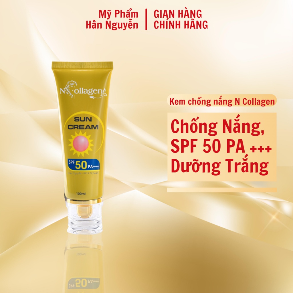 Kem chống nắng và dưỡng trắng da Ncollagen Hân Nguyễn 100ml