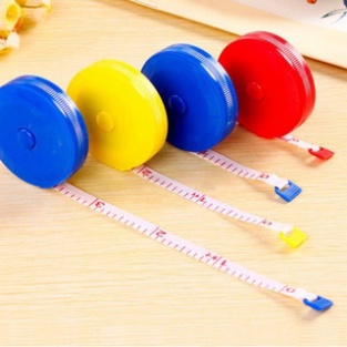 Thước Dây Cuộn Rút Thu Tự Động HỘP TRÒN 1.5 Mét- Đo Eo,Vòng Bụng Sức Khỏe-Quà Tặng Sản Phẩm Giảm Cân NAVI