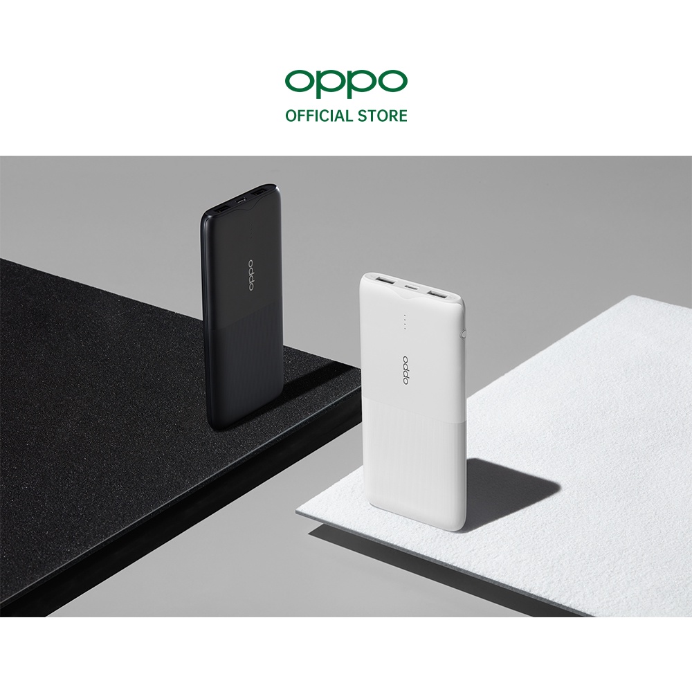 Pin Sạc Dự Phòng OPPO 18W 10.000 mAh PBT02 | Hỗ Trợ Sạc Nhanh 18W | 2 USB Và 1 Type C | Hàng Chính Hãng