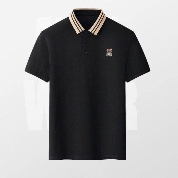 Áo Thun Cổ Bẻ, Áo Phông Polo Gấu Nâu Viền Cổ Chất Liệu Thun Cá Sấu Thấm Hút Mồ Hôi Tốt - AC93 - Xuongmaytrungkien | BigBuy360 - bigbuy360.vn