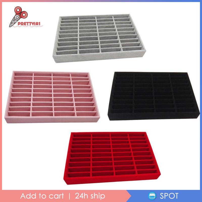 [Prettyia1] Khay 40 Ngăn Đựng Vòng Tay Màu Xám Cho Nam Và Nữ