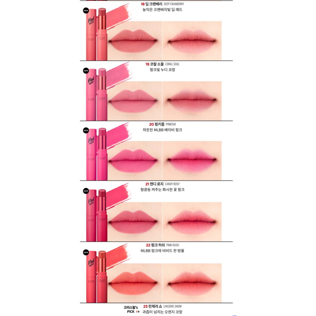 [THANH LÝ] SON THỎI CLIO MAD MATTE LIPS | BigBuy360 - bigbuy360.vn