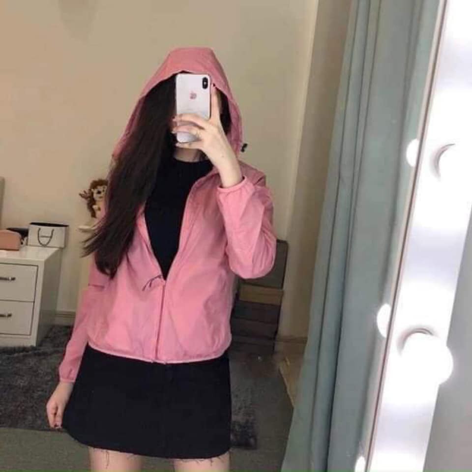 Áo Khoác Gió Vân Gạo Nhật Nữ [FREESHIP] 🌺 Jacket túi khóa basic lót lưới thoáng khí màu ĐEN | HỒNG | ĐỎ | GHI | V | BigBuy360 - bigbuy360.vn