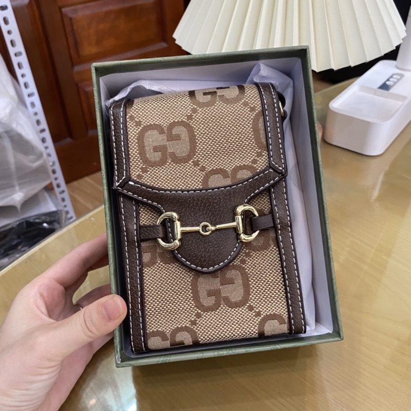 Túi xách nữ quảng châu Hồ Ngọc Hà đứng đựng điện thoại full box có dây da đeo chéo