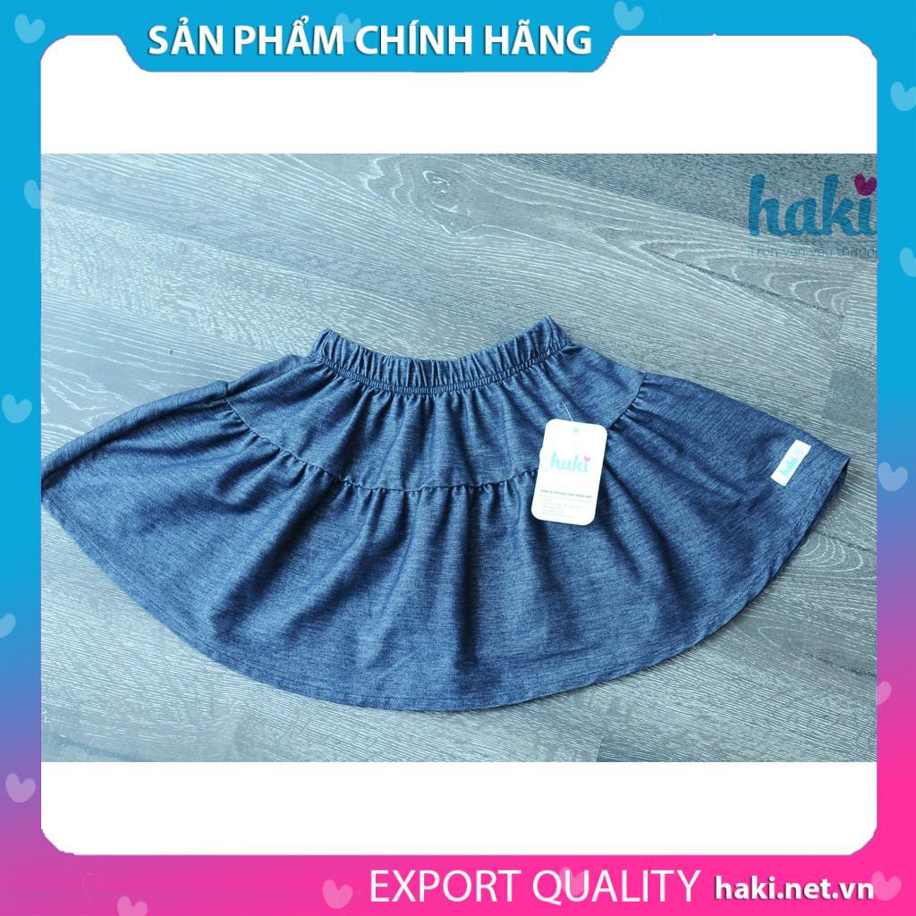 Chân váy bò bé gái - xanh navy HAKI