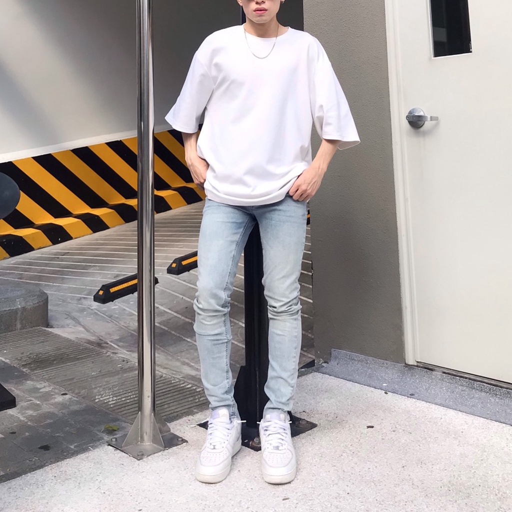 Quần jean nam co giãn 4 chiều ghi xanh bạc dáng slim VNXK Pon.mens