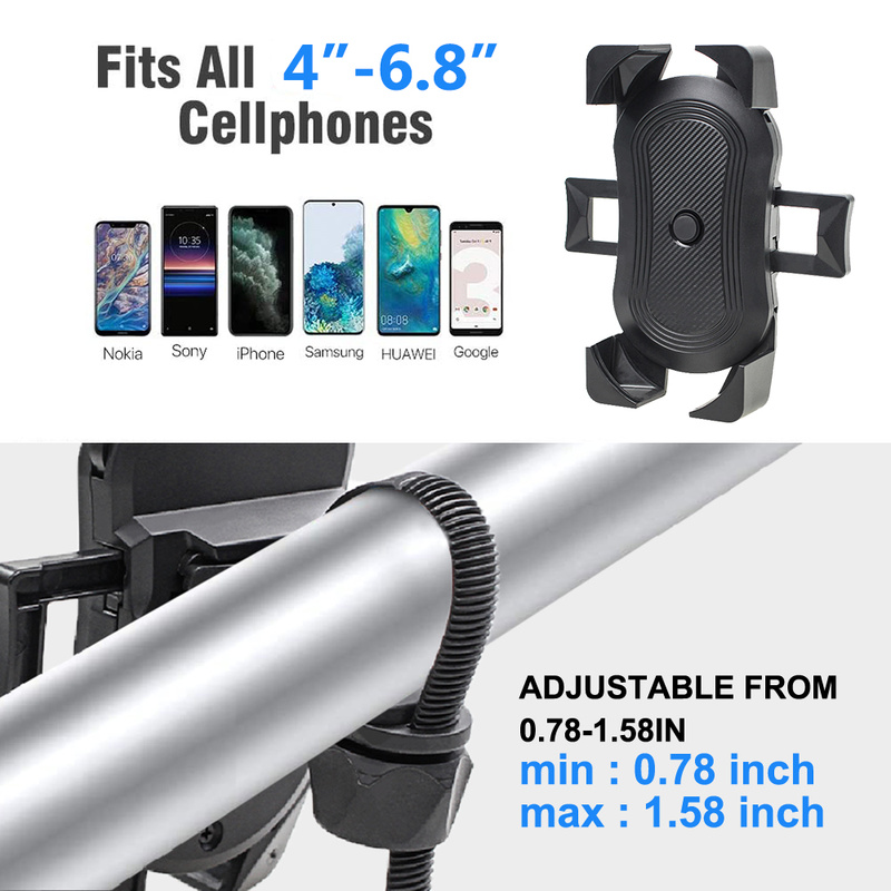 Waterproof Bicycle Phone Holder for Mountain or Road with Touch Screen/360 ° Rotating Bracket for All Smartphone