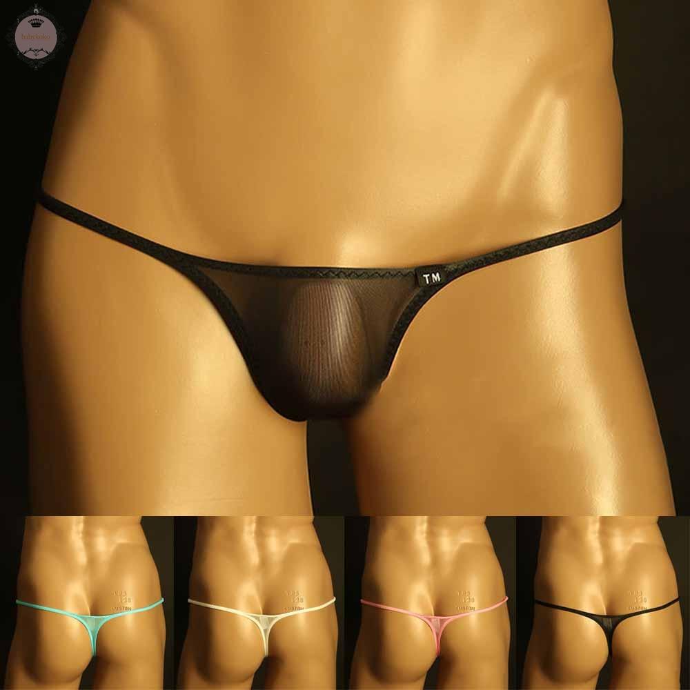 Men Thongs Sexy GString Sheer Pouch Briefs Low Rise Panties See Through Bikini kDHpIXJV NRoeWX HMzkVwDu
