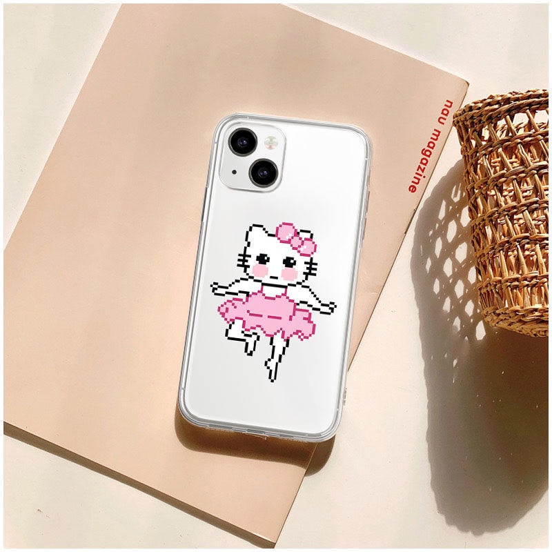 Ốp Điện Thoại Tpu Dẻo Họa Tiết HELLO KITTY Cho iPhone 14 11 12 13 pro max XS X XR XSMax 7 8 6 6s plus SE 2020