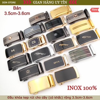 Đầu Khóa Thắt Lưng Nam Thép Hợp Kim Mạ Crom Titan Cao Cấp Siêu Bền Đẹp (Cho dây khấc -Bán kèm dây)