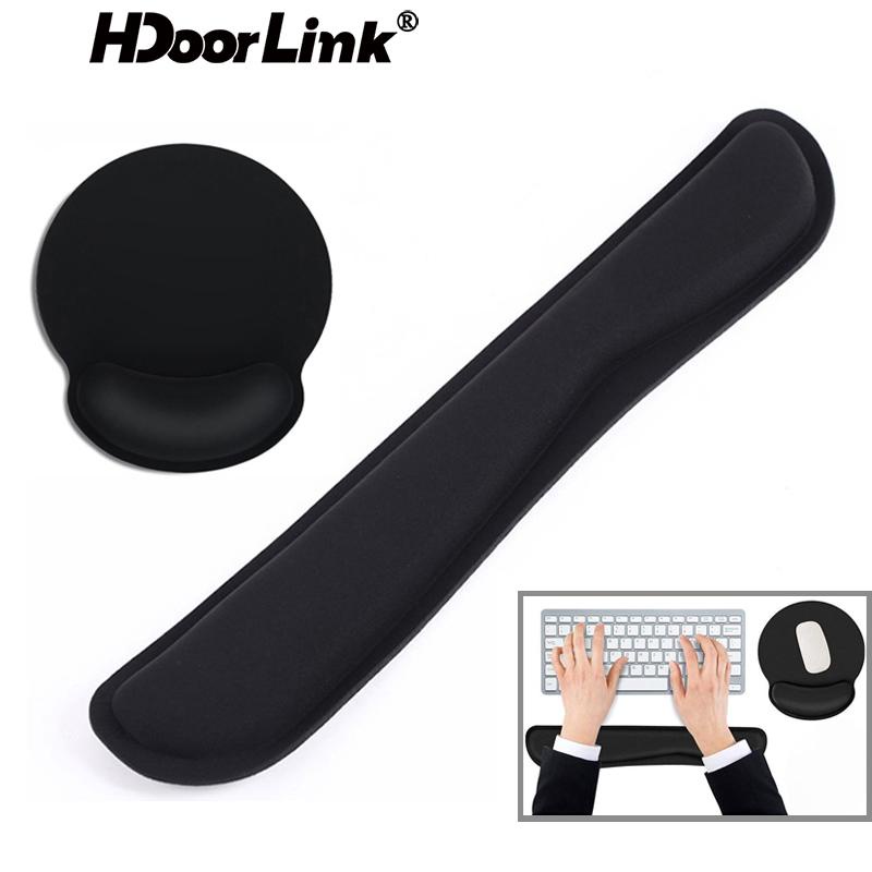 Bộ đệm lót chuột và bàn phím HdoorLink cao su non siêu mịn hỗ trợ cổ tay thoải mái để chơi game