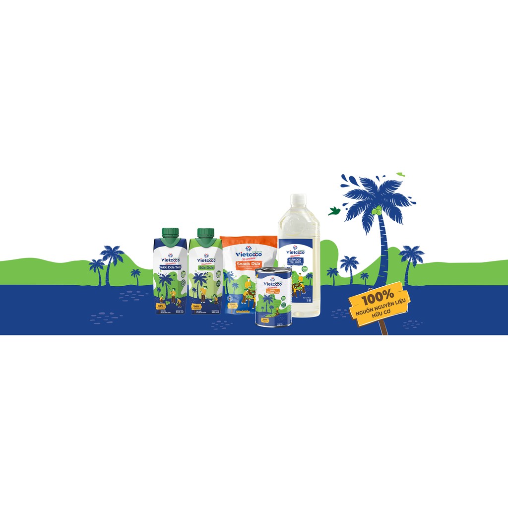 Lon 400ml Nước Cốt Dừa Tươi Dùng Nấu Chè Kho Thịt - Kho Cá - Nấu Kari