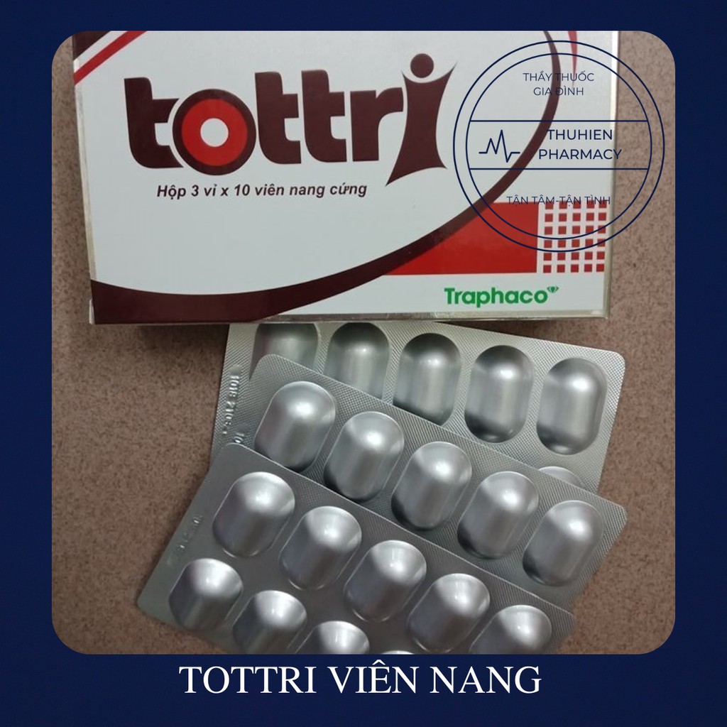 Tottri Traphaco (viên nang cứng) - giảm trĩ cấp và ngăn ngừa trĩ tái phát.