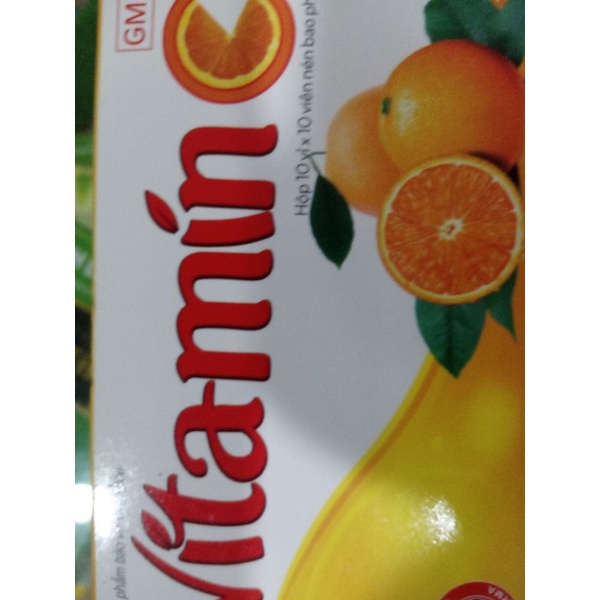 Vitamin C vị Hương cam hộp 10 vỉ