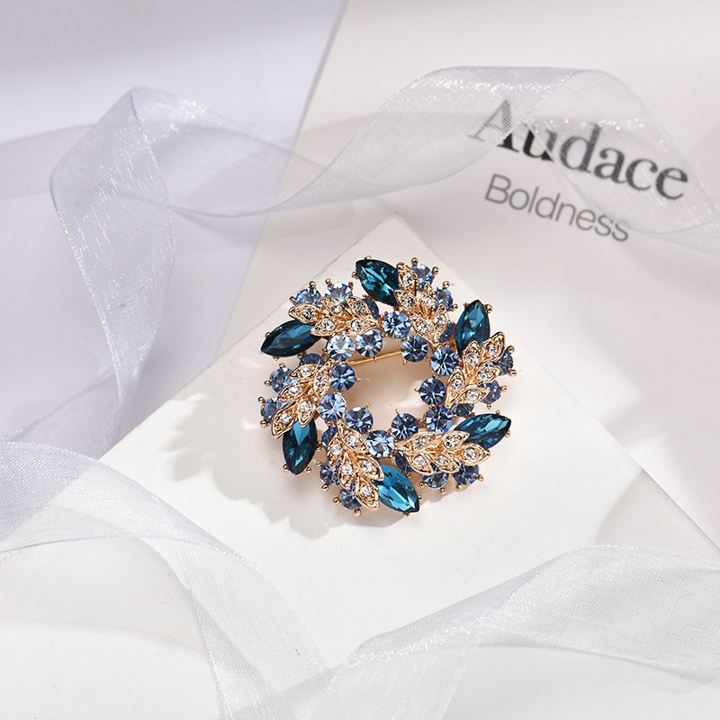 Ghim Cài Áo Hình Hoa Đính Đá Pha Lê Lấp Lánh Sang Trọng Sáng Tạo Thời Trang Cho Nữ