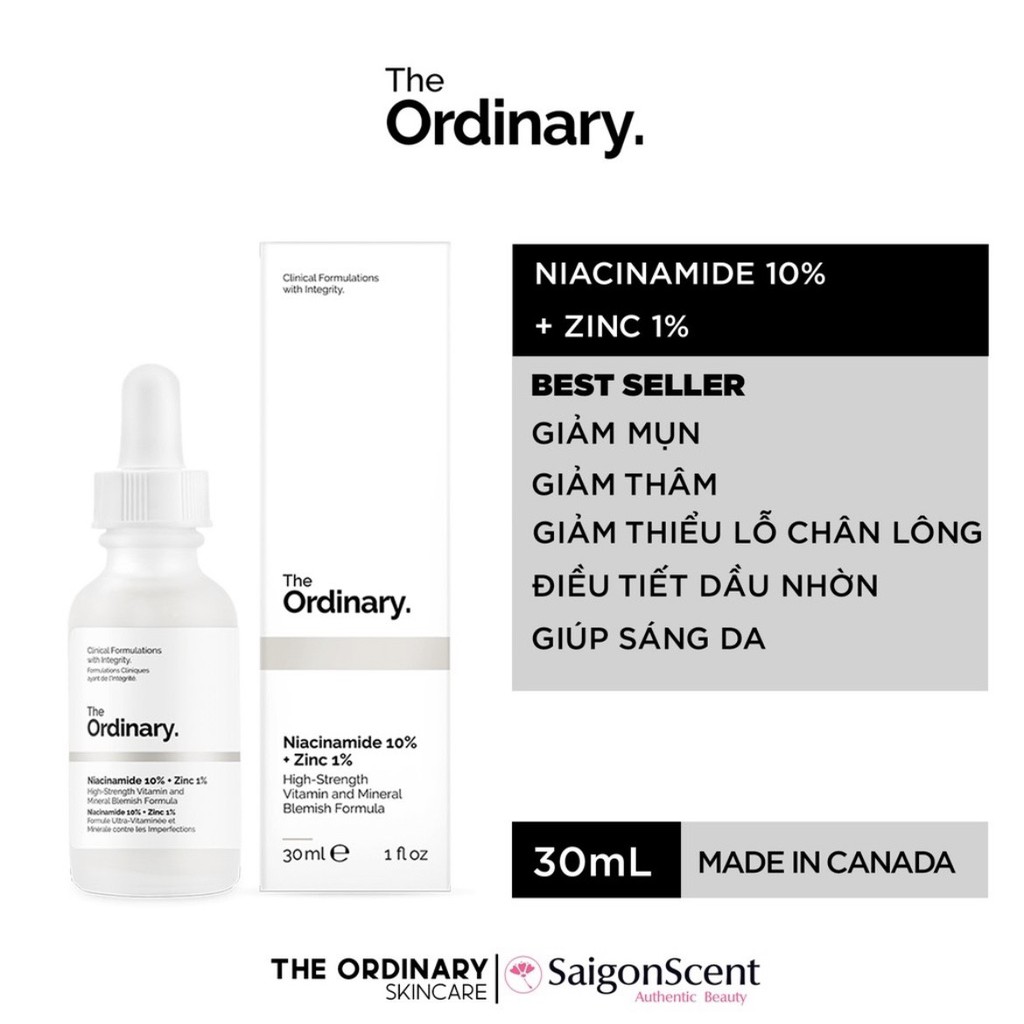 [GIÁ HỦY DIỆT] ( BILL CANADA ) Tinh chất Niacinamide 10% + Zinc 1% - The Ordinary | BigBuy360 - bigbuy360.vn