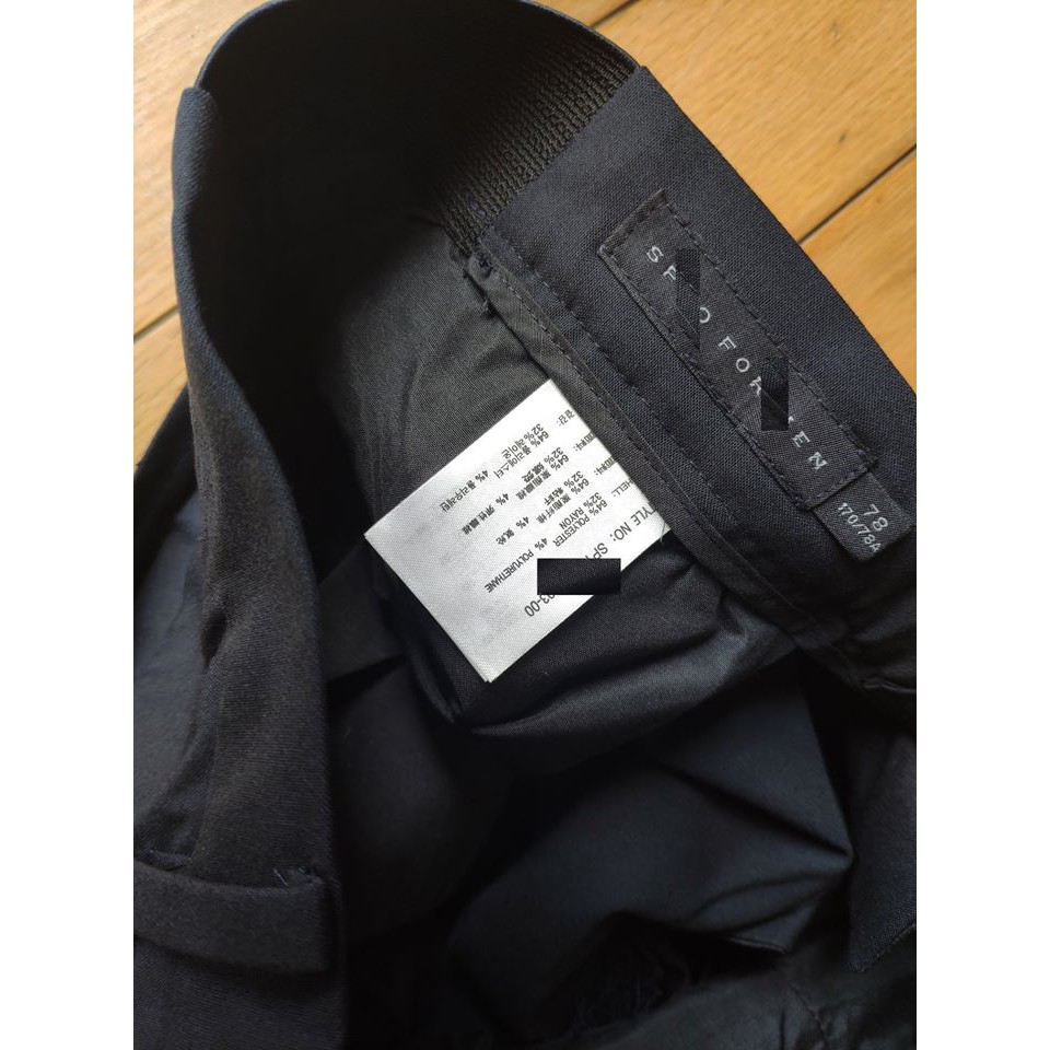 BIKAYSHOP/ Quần âu nam hiệu Spao, quần tây nam công sở Hàn Quôc dáng rộng, vải co giãn, cạp chun màu navy