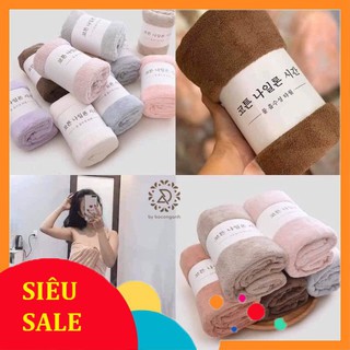 Khăn tắm bông hàn quốc 70x140cm chất khăn bông lông cừu siêu mềm mịn, thấm hút nước cực tốt thích hợp cho cả mẹ và bé