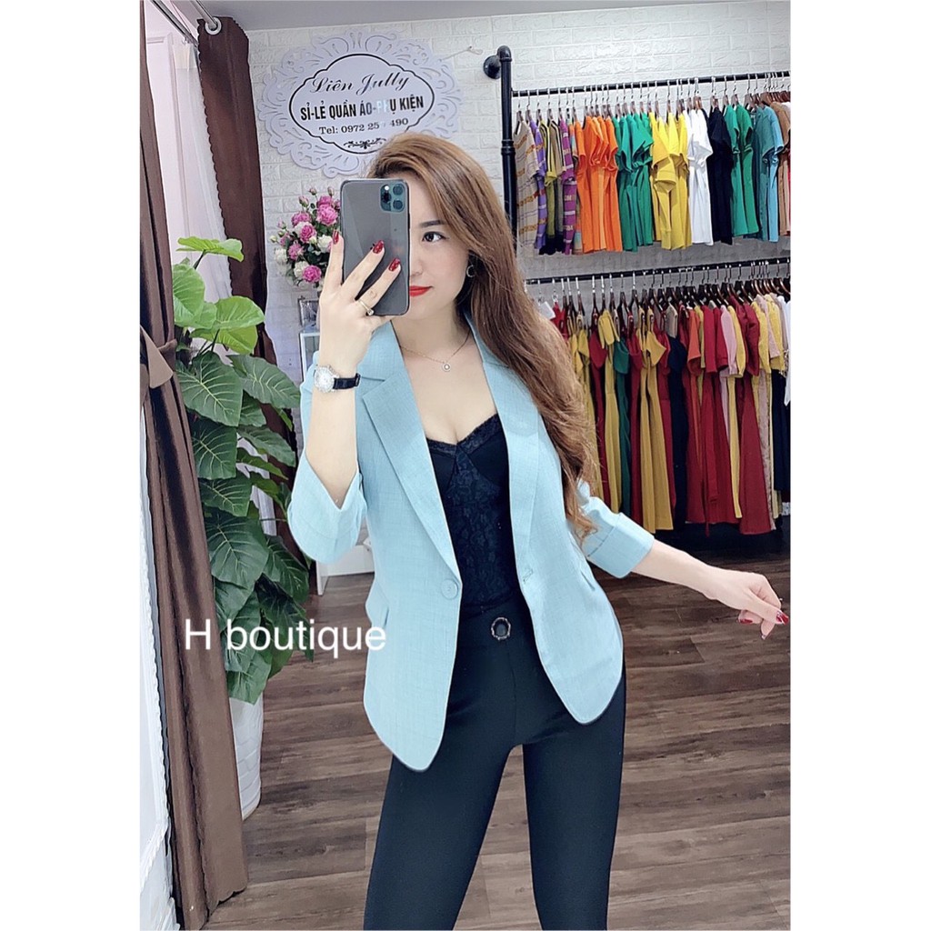 Áo vest công sở loại 1 cúc tay lỡ cao cấp | BigBuy360 - bigbuy360.vn