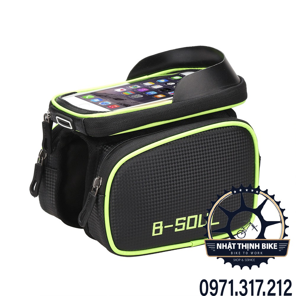 Túi treo xe đạp túi xe đạp Bsoul 2 ngăn có cảm ứng Canvas