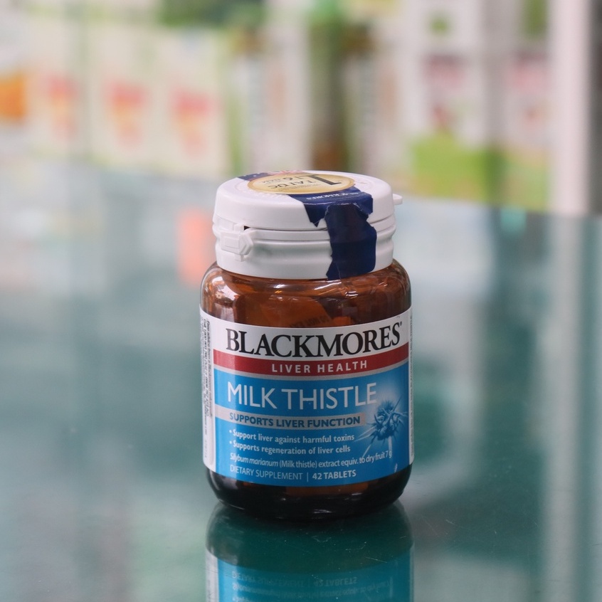 Viên giải độc gan Milk Thistle Blackmore - hỗ trợ tăng cường chức năng gan, giúp thải độc gan (lọ 42 viên)