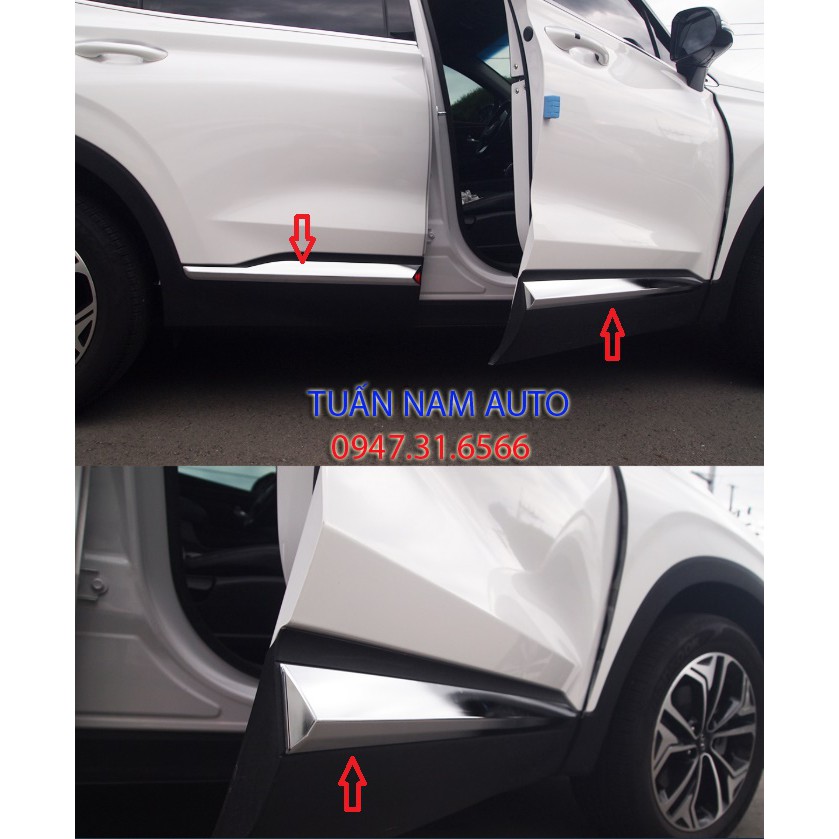 NẸP CHÂN CÁNH CỬA SƯỜN XE HYUNDAI SANTAFE 2020, 2019,2022 + Made In Korea Auto Clover