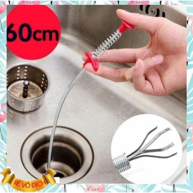Sỉ Dây thông tắc cống lò xo - có đầu gắp rác