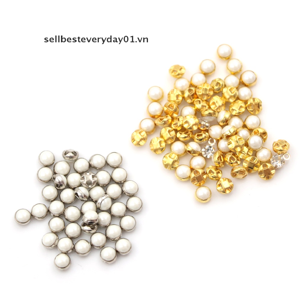 Set 20 nút ngọc trai mini làm phụ kiện đồ thủ công diy