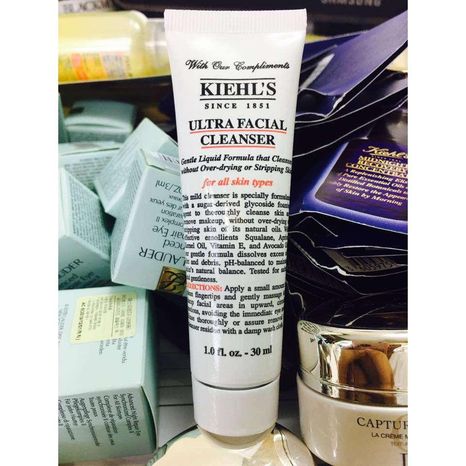KIEHL MINI Sữa rửa mặt Kiehl's ultra facial cleanser dành cho da khô 30ml