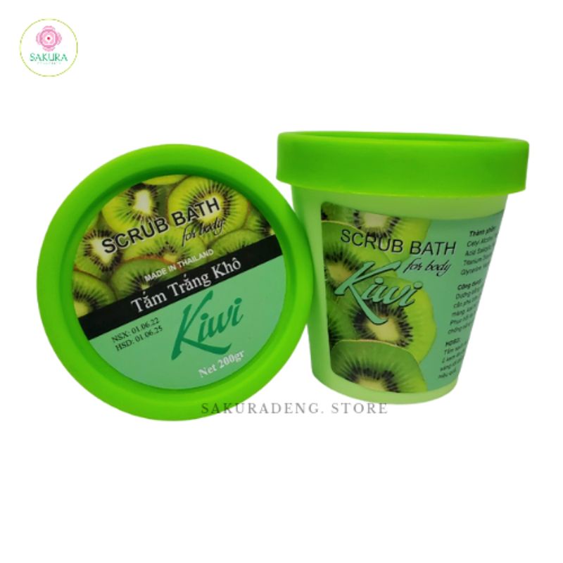 Tắm trắng khô Kiwi kích trắng da toàn thân hộp 200gr