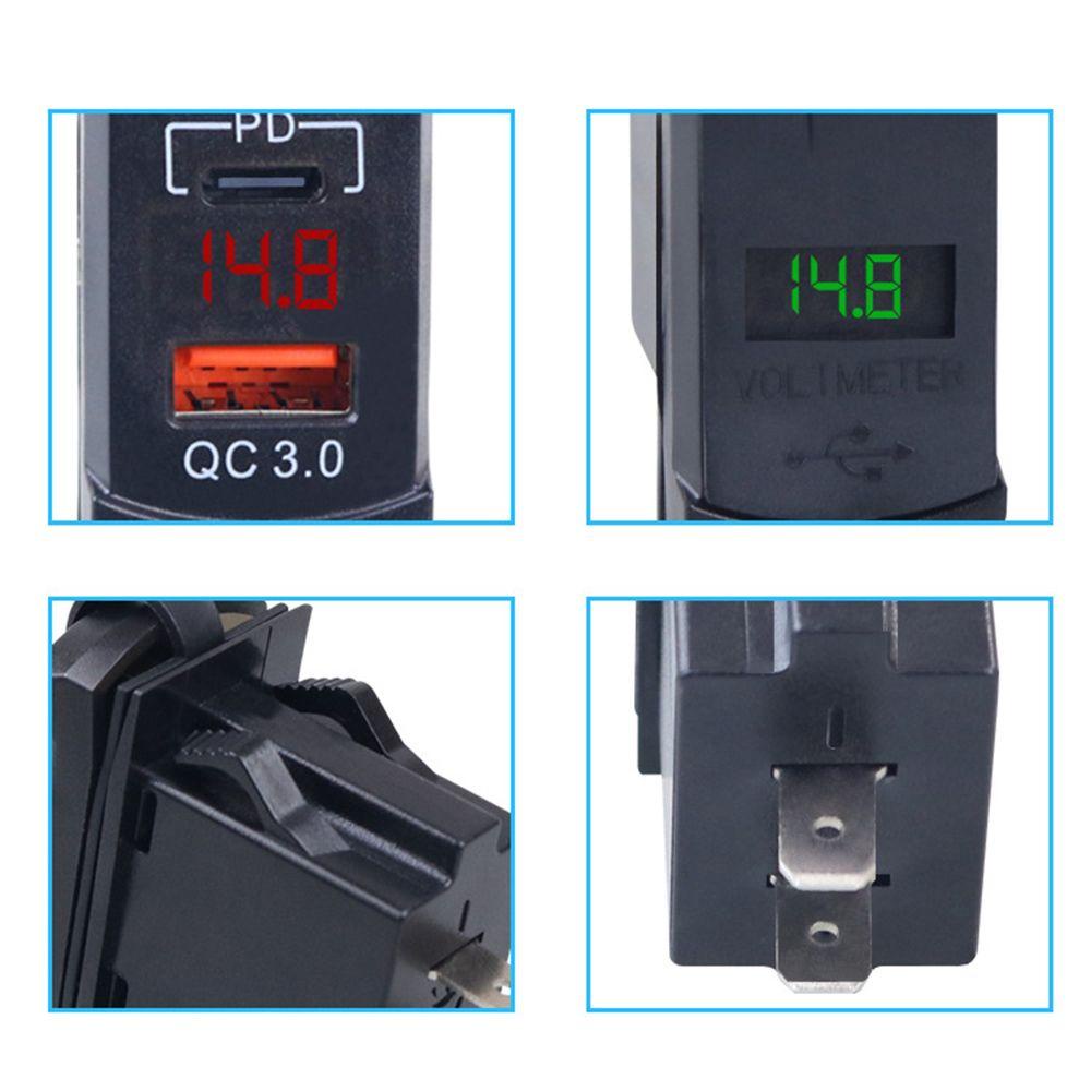 Củ Sạc PD QC3.0 Có Đèn LED Cho Xe Ô Tô