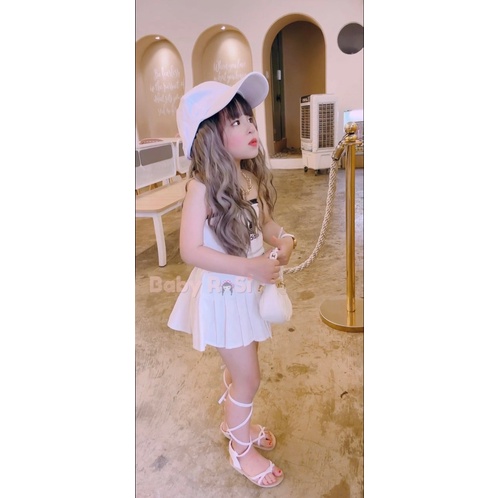 Chân váy xếp ly mẫu 1 cho bé