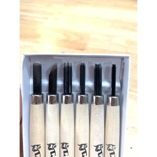 Bộ dao khắc gỗ 6 cây, khắc hoa quả