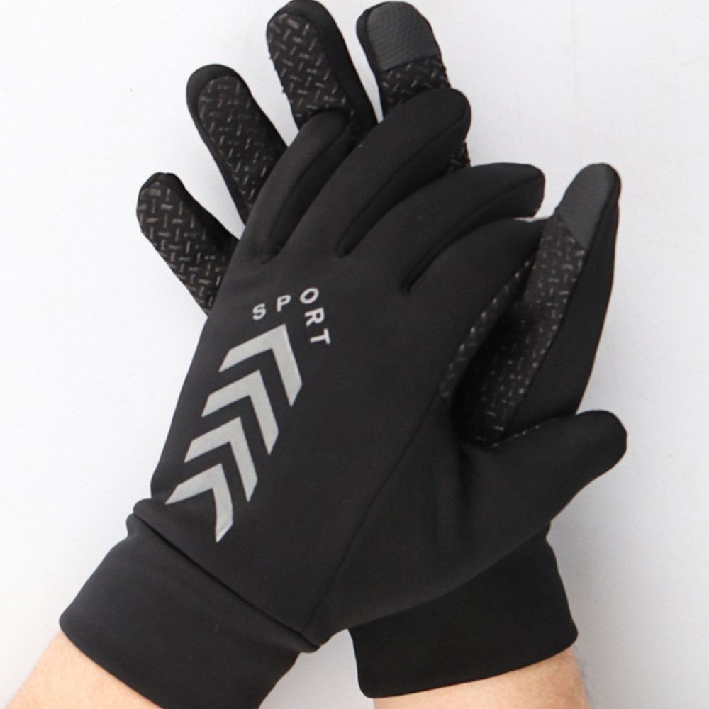 Găng tay nhung giữ ấm mùa đông chống thấm nước bảo vệ toàn diện dùng được màn hình cảm ứng dành cho nam