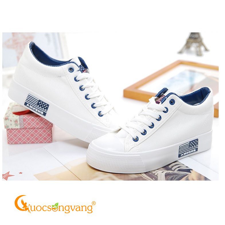 Giày sneaker nữ giày nữ đế độn họa tiết Cờ Mỹ phong cách GLG002 Cuocsongvang