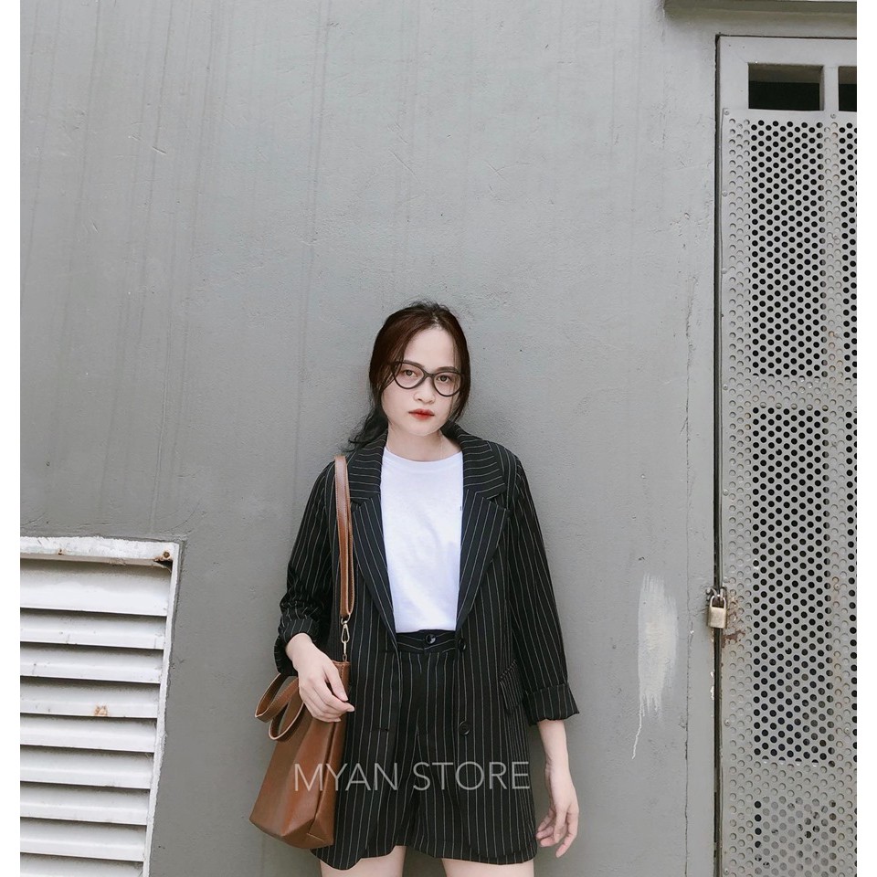 Set áo blazer + quần sooc