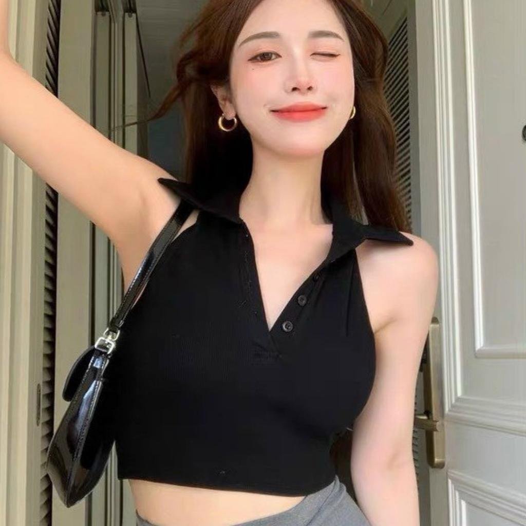 Áo croptop sát nách cổ đức, áo yếm hở lưng sexy sang chảnh | WebRaoVat - webraovat.net.vn