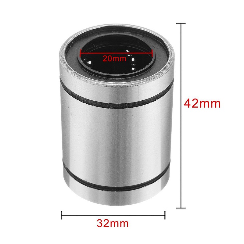 Bộ 4 vòng bi LM20UU 20x32x42mm bằng thép chịu lực