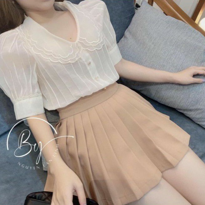 Chân váy ngắn dập ly xinh xắn ( kèm hình và video thật 100%)