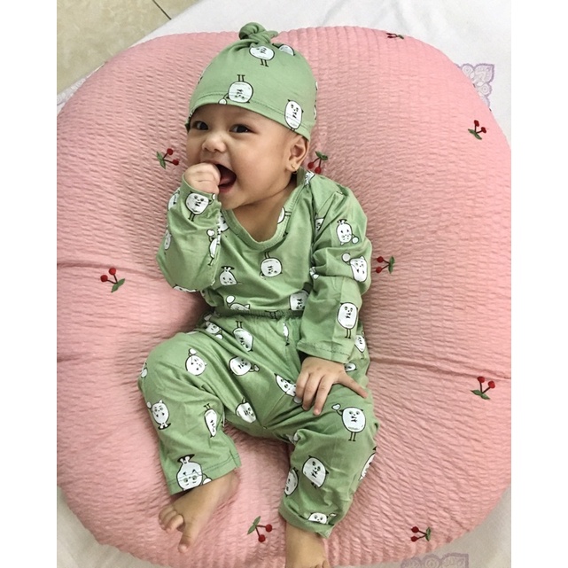 BỘ THUN LẠNH MINKYMOM TAY DÀY CHO BÉ TRAI/GÁI TẶNG KÈM MŨ