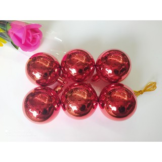 Set 6 quả châu bóng 12cm trang trí noel