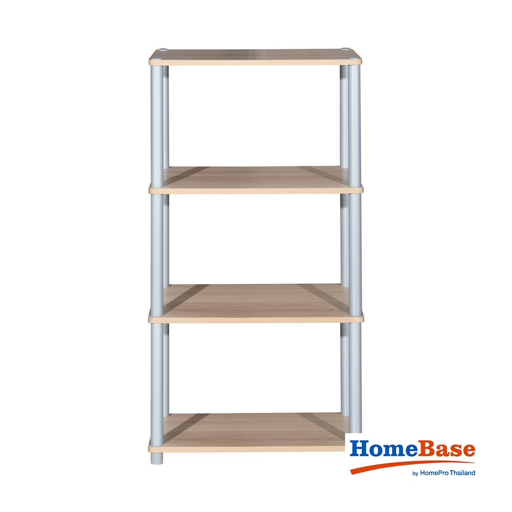HomeBase FURDINI kệ MDF đa năng 4 tầng Minus Thái Lan W60XD30XH111.8cm màu trắng/xám