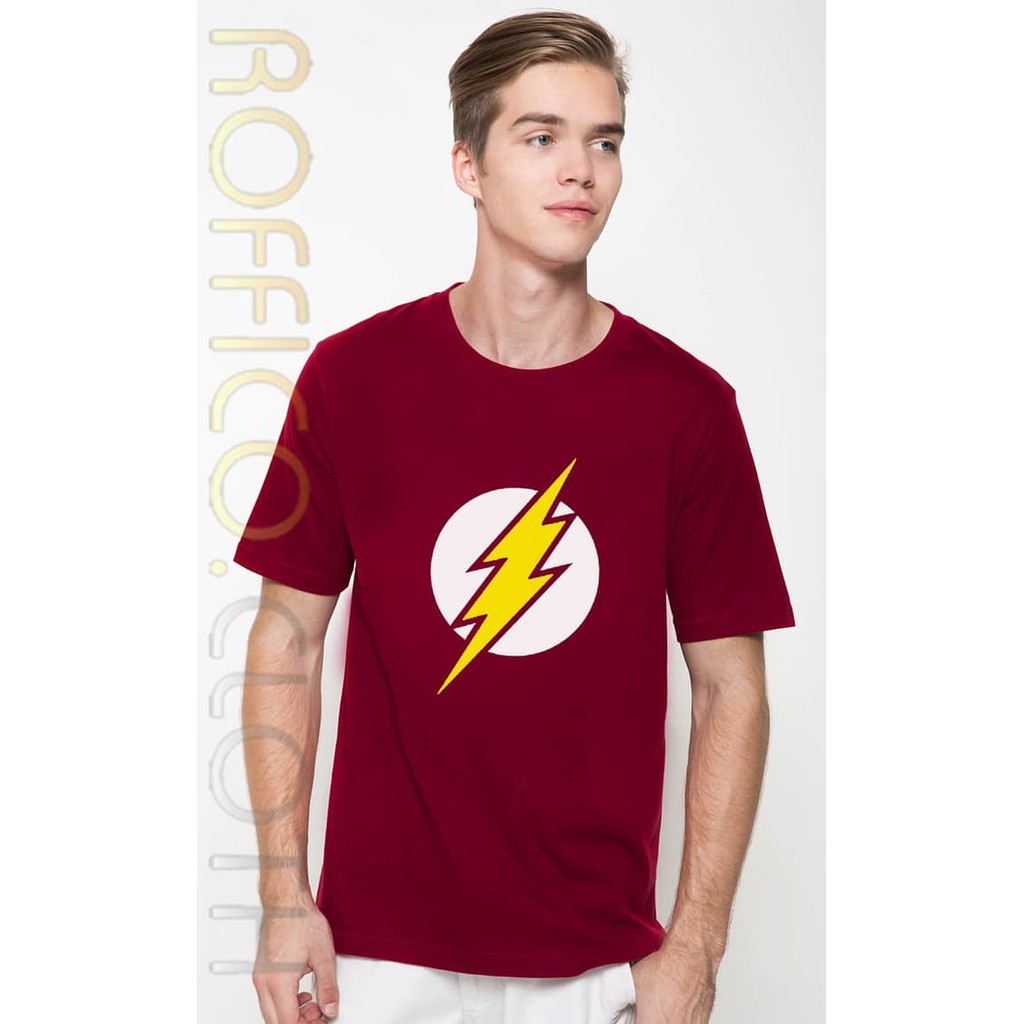 Áo Phông Đỏ Maroon Logo The flash - 02