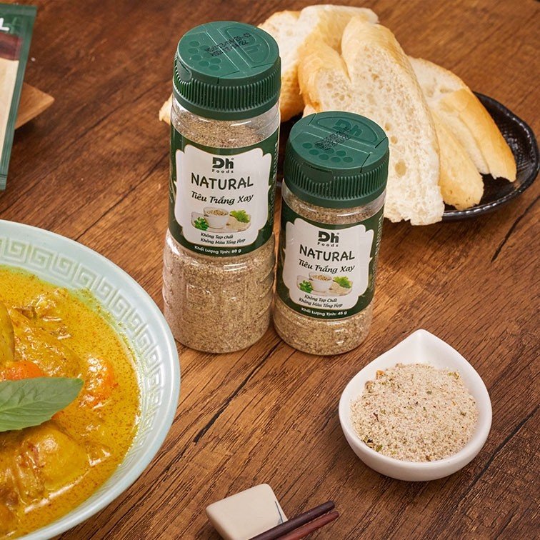 Hũ Natural Tiêu Trắng Xay - Thương hiệu DH Foods