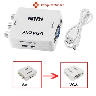 Bộ Chuyển Đổi AV To VGA. biến cổng Av thành cổng vga, chất lượng cao, không delay tín hiệu