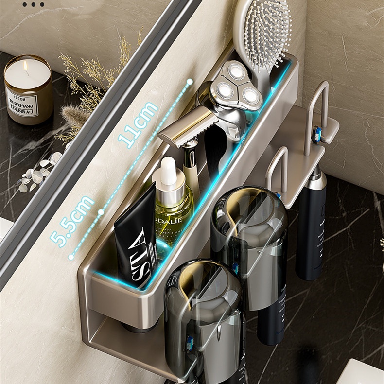 Giá Đỡ Bàn Chải Đánh Răng Tự Dính Gắn Tường Tiện Lợi