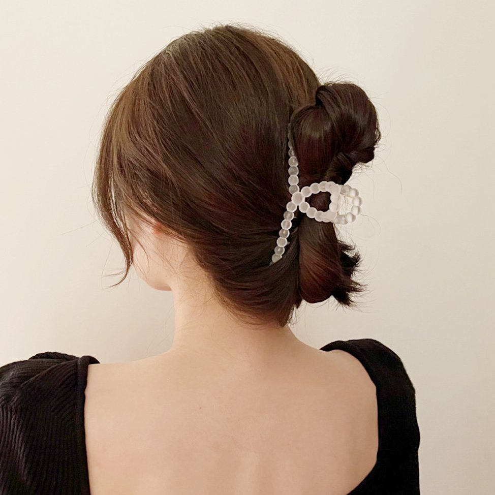 Kẹp tóc bằng nhựa acrylic thiết kế đơn giản thời trang hè