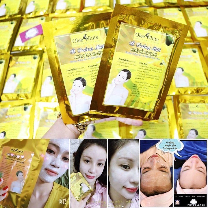 Ủ trắng mặt huyết yến collagen olee white - GV259