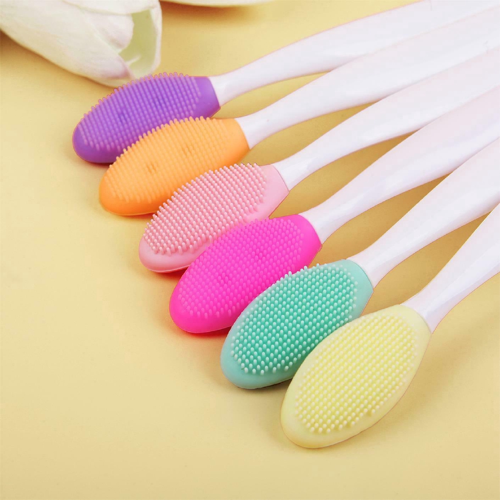 [Hàng mới về] Cọ rửa mặt tẩy tế bào chết cầm tay bằng silicon
